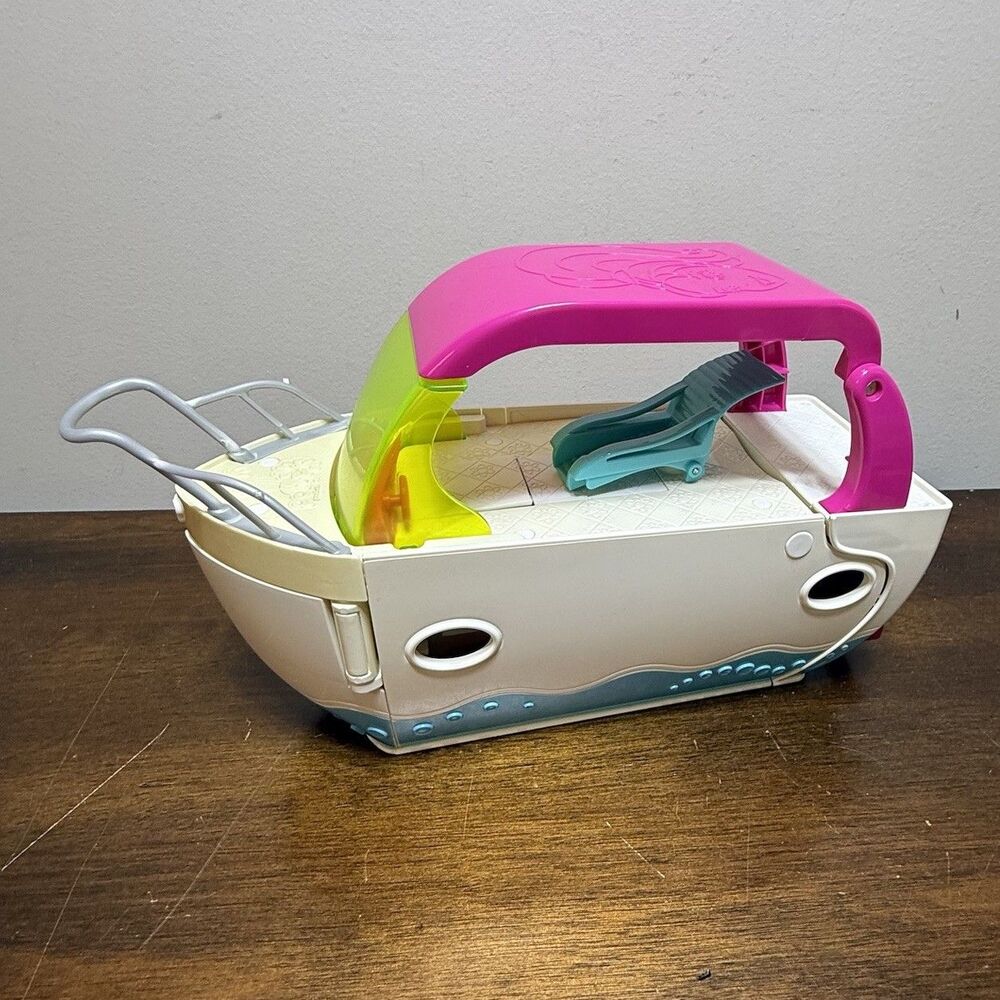 Polly Pocket Ultimate Party Boat 2008 Yacht Matte 9818 No Dolls Works - Picture 4 of 13